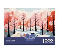 Rompecabezas De 1000 Piezas para Adolescentes Polar Bears in Winter Forest Rompecabezas para Adultos Juegos Familiares Regalos para Mujeres Cumpleaños 52x38cm/1000pcs