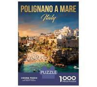 Rompecabezas De 1000 Piezas para Adolescentes Polignano A Mare, Italy Beach Scene Rompecabezas para Adultos Juego Práctico Difícil Regalos De Cumpleaños Y Únicos 52x38cm/1000pcs