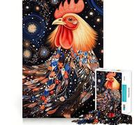 Rompecabezas de 1000 Piezas para Adolescentes Pollo con diseño Tribal de Animales Borde Limpio Juego de ingenio Juguete para desarrollar la Mente Juego de Entretenimiento decoración navideña Regalo