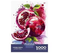 Rompecabezas De 1000 Piezas para Adolescentes Pomegranate Watercolor Art Rompecabezas para Adultos Juegos De Relajación Desafío Difícil Desafío Educativo 38x26cm/1000pcs
