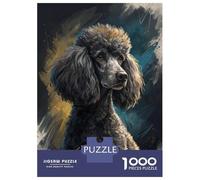 Rompecabezas De 1000 Piezas para Adolescentes Poodle Portrait Painting Rompecabezas para Adultos Juguetes DIY Desafío Difícil Regalos para Amigos Y Familiares 52x38cm/1000pcs