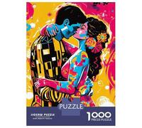 Rompecabezas De 1000 Piezas para Adolescentes Pop Art Vision of The Kiss Rompecabezas DIY Juguetes Mejora La Memoria Oferta como Regalo para Toda La Familia 52x38cm/1000pcs