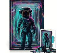 Rompecabezas de 1000 Piezas para Adolescentes Portal Espacial de astronautas,Arte de Bordes precisos,Juguete de Entrenamiento Cerebral,Juego para Pasar un rato Agradable,decoración navideña (38x26cm)