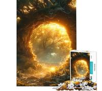 Rompecabezas de 1000 Piezas para Adolescentes Portal mágico fantasía Juegos Divertidos análisis y lógica cumpleaños y Navidad (tamaño 38x52cm)