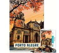 Rompecabezas de 1000 Piezas para Adolescentes Porto Alegre Diseño de Corte Fino Juego de ingenio Regalo Diversión para Pasar el rato Cumpleaños Divertido Juego (38x26cm)