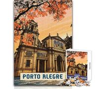 Rompecabezas de 1000 Piezas para Adolescentes, Porto Alegre, Juegos Familiares, Mejora la Memoria, Regalos de cumpleaños, tamaño 38x26cm