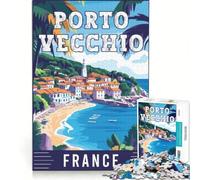 Rompecabezas de 1000 Piezas para Adolescentes, Porto Vecchio en Francia, Juegos relajantes, decoración de Pared, para cumpleaños, Navidad 38x26cm