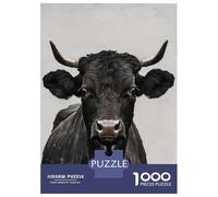 Rompecabezas De 1000 Piezas para Adolescentes Portrait of A Black Bull Rompecabezas para Adultos Juguetes Antiestrés Regalos De Desafío Difícil para Amigos Y Familiares 70x50cm/1000pcs
