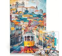 Rompecabezas de 1000 Piezas para Adolescentes póster artístico de Porto Juegos relajantes Actividades Divertidas para Hacer en casa cumpleaños y Navidad 50x75cm