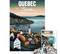 Rompecabezas de 1000 Piezas para Adolescentes póster con Paisaje de la Ciudad de Quebec Juguetes educativos Juegos relajantes Regalo de cumpleaños (tamaño 38x52cm)