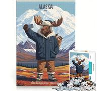 Rompecabezas de 1000 Piezas para Adolescentes: Póster de Alaska Denali, Juegos educativos, Actividades Divertidas para Hacer en casa, colección de Artistas, Bellas Artes 50x75cm
