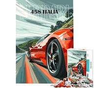 Rompecabezas de 1000 Piezas para Adolescentes póster de Ferrari Italia Juguetes educativos Juegos Familiares diversión en Familia Gran Regalo para los Amantes de los Juegos (tamaño 38x52cm)