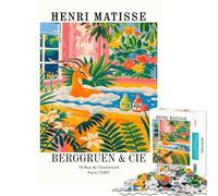 Rompecabezas de 1000 piezas para adolescentes póster de la exposición de Henri Matisse rompecabezas de 1000 piezas juguetes antiestrés mejora la memoria juego de ingenio para toda la familia (38x52cm)