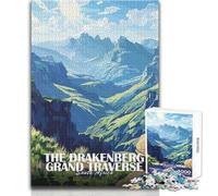 Rompecabezas de 1000 Piezas para Adolescentes, póster de la Gran Travesía de Drakensberg, Sudáfrica, Hermoso diseño, Juego, desafío difícil, Regalo para cumpleaños, tamaño 50x75cm