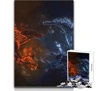 Rompecabezas de 1000 Piezas para Adolescentes, póster de la mitología del fénix, Ideal para aliviar el estrés, Juguete de Corte ultrapreciso, tamaño 38x52cm