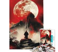 Rompecabezas de 1000 Piezas para Adolescentes Póster de Shinobi japonés Actividades Divertidas para Hacer en casa Decoración Juegos relajantes para Mayores de 14 años 50x75cm