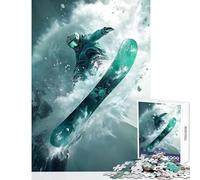 Rompecabezas de 1000 Piezas para Adolescentes póster de Snowboarder en Vuelo Juguete Educativo Regalo de cumpleaños Juego de ingenio colección de Artistas Bellas Artes tamaño 50x75cm