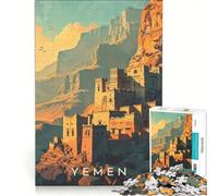 Rompecabezas de 1000 Piezas para Adolescentes, póster de Viaje a Yemen, Juegos educativos, Regalo de cumpleaños, colección de Artistas, Bellas Artes 50x75cm