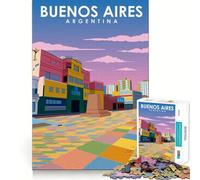 Rompecabezas de 1000 Piezas para Adolescentes,póster de Viaje de Buenos Aires,decoración para articulaciones,Juguete para ejercitar la Mente,Juego para el Tiempo de Descanso,Regalo Divertido
