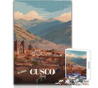 Rompecabezas de 1000 Piezas para Adolescentes, póster de Viaje de Cusco, Perú, Juego de desafío único, desafío difícil, Regalo para cumpleaños, tamaño 50x75cm