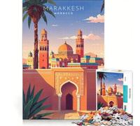 Rompecabezas de 1000 Piezas para Adolescentes: Póster de Viaje de Marrakech, Juegos relajantes, Actividades Divertidas para Hacer en casa, Regalo Ideal para los Amantes de los Videojuegos 50x75cm