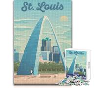 Rompecabezas de 1000 Piezas para Adolescentes, póster de Viaje de San Luis, Rompecabezas, Juegos Familiares, análisis y lógica, Juguete para decoración de Pared, tamaño 38x26cm