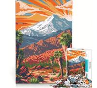Rompecabezas de 1000 Piezas para Adolescentes Póster de Viaje de Sierra Nevada Juego Imposible difícil y desafiante cumpleaños y Navidad 38x26cm
