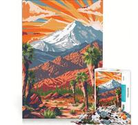 Rompecabezas de 1000 Piezas para Adolescentes Póster de Viaje de Sierra Nevada Juguetes para armar Mejora la Memoria con Piezas de Formas aleatorias Que encajan Perfectamente 38x52cm