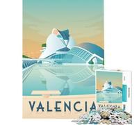 Rompecabezas de 1000 Piezas para Adolescentes póster de Viaje de Valencia Juguetes educativos Juegos educativos Regalos de cumpleaños para la diversión Familiar tamaño 38x26cm
