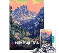 Rompecabezas de 1000 Piezas para Adolescentes Póster del Sendero John Muir de EE UU Juguetes educativos Juegos prácticos Regalo de cumpleaños Regalos de Amigo Invisible (tamaño 50x75cm)