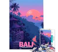 Rompecabezas de 1000 Piezas para Adolescentes Póster estético de Bali Ayuda a ejercitar el Cerebro Juegos difíciles y relajantes Apto para Mayores de 14 años 50x75cm