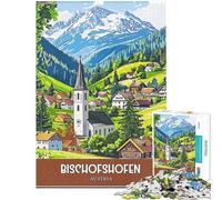 Rompecabezas de 1000 Piezas para Adolescentes Póster turístico de Bischofshofen Austria Rompecabezas para Adolescentes Un desafío difícil para cumpleaños Navidad un Juego de ingenio