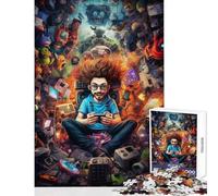 Rompecabezas de 1000 Piezas para Adolescentes póster Ultimate Gamer análisis de Juegos imposibles y lógica Juguetes de decoración para el hogar Regalos para Reducir el estrés (50x75cm)