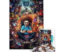 Rompecabezas de 1000 Piezas para Adolescentes póster Ultimate Gamer Rompecabezas para Adultos Juegos relajantes decoración de Pared desafío Educativo (tamaño 50x75cm)
