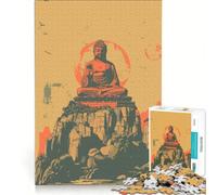 Rompecabezas de 1000 Piezas para Adolescentes póster Vintage de Buda Arte Juego práctico desafío difícil colección de Artistas Bellas Artes 38x26cm