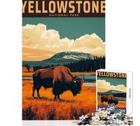 Rompecabezas de 1000 piezas para adolescentes póster vintage del Parque Nacional de Yellowstone juegos educativos juguete educativo para aprender decoración de pared para mejorar el amor entre parejas