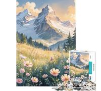Rompecabezas de 1000 Piezas para Adolescentes Pradera Alpina Serenidad Ayuda a ejercitar el Cerebro Diversión Familiar Juegos educativos para Mayores de 14 años Juego de Rompecabezas Disponible