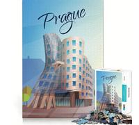 Rompecabezas de 1000 Piezas para Adolescentes Praga Juego de Bordes limpios Juego de concentración Regalo Juego de Juego inactivo Arte de Pared navideño (50x75cm)