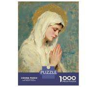 Rompecabezas De 1000 Piezas para Adolescentes Praying Woman with Halo Painting Rompecabezas para Adultos Juego Familiar Decoración del Hogar Cumpleaños Y Navidad 52x38cm/1000pcs
