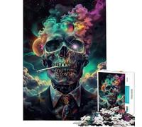 Rompecabezas de 1000 Piezas para Adolescentes ¡Prepárate! Juguetes de Calaveras de Humo Juegos educativos Juego de ingenio Ideal para Parejas Regalo Divertido (tamaño 38x52cm)