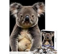 Rompecabezas de 1000 Piezas para Adolescentes Primer Plano de Koala Juguete Educativo Gran Regalo y Juego de ingenio Entrena tu Cerebro y Tus Manos tamaño 50x75cm