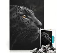 Rompecabezas de 1000 Piezas para Adolescentes: Primer Plano de la Pantera Negra, Juegos educativos, Entrena tu Cerebro y Tus Manos, colección de Artistas, Bellas Artes 38x52cm