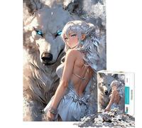 Rompecabezas de 1000 Piezas para Adolescentes Princesa con la Bestia Juguete antiestrés Que estimula el análisis y la lógica (Tamaño 38x26cm)