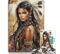 Rompecabezas de 1000 Piezas para Adolescentes, Princesa India, 1000 Piezas para Adultos, Juego Familiar antiestrés, desafío difícil, Adecuado para Parejas (tamaño 75x50cm)