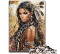 Rompecabezas de 1000 Piezas para Adolescentes, Princesa India, Juego de relajación, Juego Educativo para cumpleaños, Navidad y para Mayores de 14 años, 26x38cm
