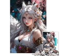 Rompecabezas de 1000 Piezas para Adolescentes Princesa Zorra Blanca Juego Divertido Decoración Perfecta Regalo Ideal para Toda la Familia (Tamaño 38x52cm)