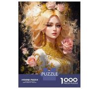 Rompecabezas De 1000 Piezas para Adolescentes Princess of Roses Rompecabezas para Adultos Juegos Relajantes Vacaciones En Casa Matar El Tiempo Desafiante De Completar 52x38cm/1000pcs