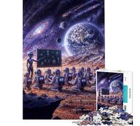 Rompecabezas de 1000 Piezas para Adolescentes Profesor alienígena Gris en Marte Rompecabezas para Adultos Juegos relajantes Desafío difícil cumpleaños (Tamaño 38x52cm)