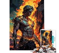 Rompecabezas de 1000 Piezas para Adolescentes Prometeo en Llamas︰ Titán de la Llama eterna Rompecabezas antiestrés Juguetes Análisis y lógica Desafío para completar (Tamaño 38x52cm)