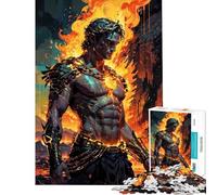 Rompecabezas de 1000 Piezas para Adolescentes Prometeo en Llamas︰ Titán de la Llama eterna Rompecabezas para Adultos Juegos relajantes Corte de precisión para cumpleaños Navidad (Tamaño 38x26cm)